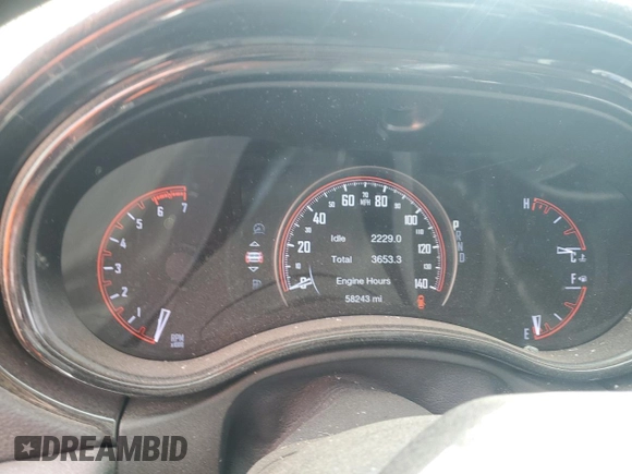 2022 Dodge Durango Pursuit with VIN 1C4SDJFT1NC208611, listed as a Copart auction lot 48221685 with 58,243 mi miles and Salvage title. Bid and sale history available at DreamBid. Image 9.