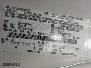2012 Ford Focus SEL with VIN 1FAHP3H23CL183151, listed as a IAAI auction lot 41800487 with 165,370 mi miles. Bid and sale history available at carsss.com. Image 9.