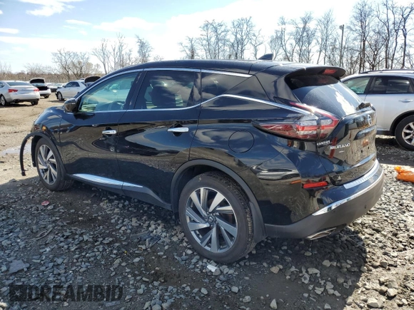2021 Nissan Murano SL with VIN 5N1AZ2CS9MC115859, listed as a Copart auction lot 49058185 with 17,802 mi miles and Salvage Title. Bid and sale history available at DreamBid. Image 2.
