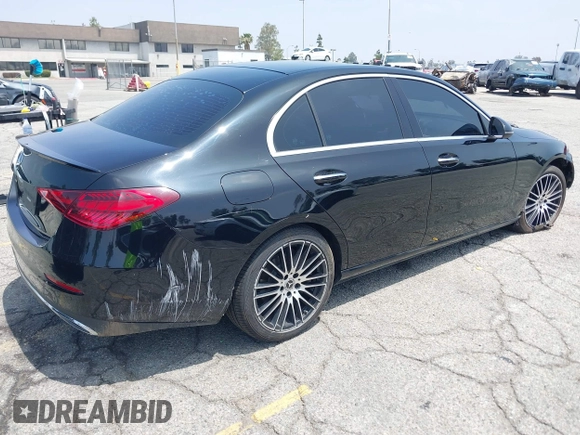 2022 Mercedes-Benz C 300 with VIN W1KAF4GB9NR017910, listed as a IAAI auction lot 42181450 with 41,588 mi miles and . Bid and sale history available at DreamBid. Image 4.