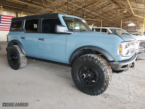2023 Ford Bronco with VIN 1FMEE5DP3PLA85674, listed as a Copart auction lot 54697645 with 16,548 mi miles and Salvage Title. Bid and sale history available at carsss.com. Image 4.
