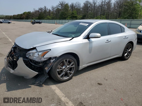 2014 Nissan Maxima SV with VIN 1N4AA5AP7EC478132, listed as a Copart auction lot 59369565 with 130,569 mi miles and Salvage title. Bid and sale history available at DreamBid. Image 1.
