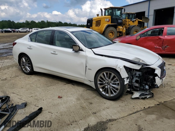 2020 Infiniti Q50 Luxe z VIN JN1EV7AR8LM252625, wystawiony jako Copart lot #58925685 z przebiegiem 7 097 mil mil oraz Szkoda całkowita • Salvage title. Historia ofert i sprzedaży dostępna na DreamBid. Obrazek 4.