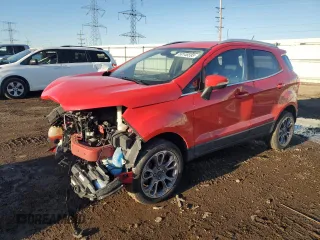 2019 Ford EcoSport Titanium with VIN MAJ6S3KL0KC302781, listed as a Copart auction lot 50146595 with 70,863 mi miles and Salvage Title. Bid and sale history available at DreamBid. Image 1.