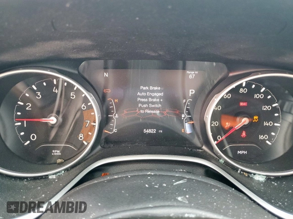 2019 Jeep Compass Latitude z VIN 3C4NJDBB2KT703341, wystawiony jako Copart lot #55974345 z przebiegiem 54 822 mil mil oraz Szkoda całkowita • Salvage title. Historia ofert i sprzedaży dostępna na DreamBid. Obrazek 9.