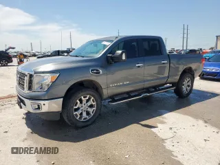 2017 Nissan Titan SV with VIN 1N6AA1F25HN544618, listed as a Copart auction lot 56727215 with 100,512 mi miles and Salvage title. Bid and sale history available at DreamBid. Image 1.
