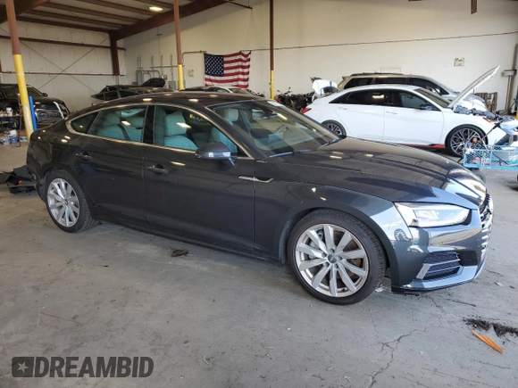 2018 Audi A5 Sportback Premium Plus with VIN WAUBNCF54JA129236, listed as a Copart auction lot 63977183 with 52,521 mi miles. Bid and sale history available at carsss.com. Image 4.
