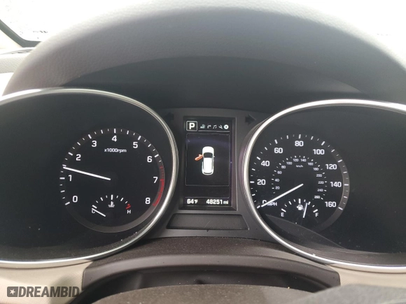 2017 Hyundai Santa Fe Sport 2.4L with VIN 5XYZU3LB6HG458710, listed as a Copart auction lot 47428215 with 48,251 mi miles and Salvage Title. Bid and sale history available at carsss.com. Image 9.