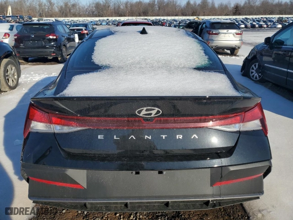 2025 Hyundai Elantra SEL Sport with VIN KMHLM4DG0SU905362, listed as a Copart auction lot 44497325 with 1,144 mi miles and Salvage Title. Bid and sale history available at carsss.com. Image 6.