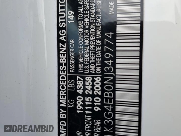 2022 Mercedes-Benz A 220 with VIN W1K3G4EB0NJ349774, listed as a Copart auction lot 45664385 with 18,779 mi miles and Salvage Title. Bid and sale history available at DreamBid. Image 14.