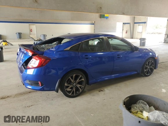 2019 Honda Civic Sport with VIN 2HGFC2F83KH600151, listed as a Copart auction lot 58012425 with 28,686 mi miles and Salvage title. Bid and sale history available at DreamBid. Image 3.