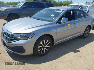 2024 Volkswagen Jetta S with VIN 3VW5M7BUXRM088453, listed as a IAAI auction lot 42000829 with 14,561 mi miles and . Bid and sale history available at DreamBid. Image 2.