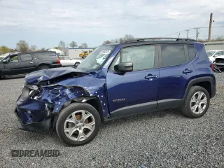 2020 Jeep Renegade Limited with VIN ZACNJBD10LPL73598, listed as a Copart auction lot 52590375 with 48,108 mi miles and Salvage title. Bid and sale history available at DreamBid. Image 1.