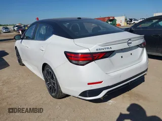 2025 Nissan Sentra SR with VIN 3N1AB8DV6SY290923, listed as a IAAI auction lot 41952715 with 2,406 mi miles and . Bid and sale history available at DreamBid. Image 3.