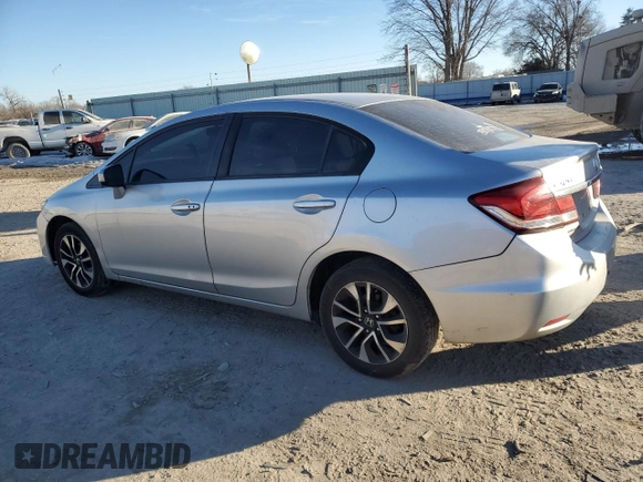 2015 Honda Civic EX with VIN 19XFB2F85FE098178, listed as a Copart auction lot 42616865 with 184,857 mi miles and Salvage Title. Bid and sale history available at carsss.com. Image 2.