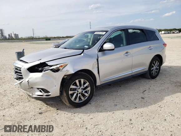 2015 Infiniti QX60 with VIN 5N1AL0MN0FC505962, listed as a Copart auction lot 50455735 with 141,798 mi miles and Salvage Title. Bid and sale history available at DreamBid. Image 1.