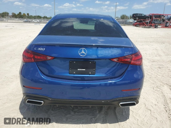 2023 Mercedes-Benz C 300 with VIN W1KAF4GB9PR150301, listed as a Copart auction lot 51653484 with 8,023 mi miles and Salvage Title. Bid and sale history available at carsss.com. Image 6.