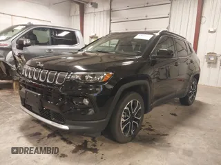 2022 Jeep Compass High Altitude with VIN 3C4NJDCB5NT233969, listed as a IAAI auction lot 42034557 with 23,257 mi miles and . Bid and sale history available at DreamBid. Image 2.