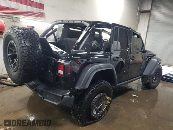 2023 Jeep Wrangler Sport Altitude with VIN 1C4HJXDG6PW635120, listed as a Copart auction lot 77864744 with 31,830 mi miles and Salvage Title. Bid and sale history available at DreamBid. Image 3.