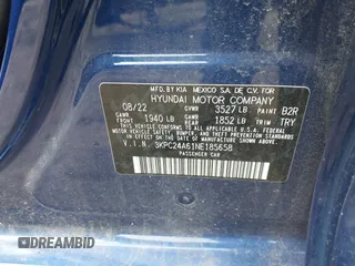 2022 Hyundai Accent SE z VIN 3KPC24A61NE185658, wystawiony jako IAAI lot #42278607 z przebiegiem 5 596 mil mil oraz . Historia ofert i sprzedaży dostępna na DreamBid. Obrazek 9.