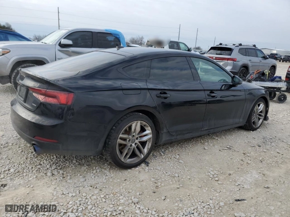 2019 Audi A5 Sportback Premium with VIN WAUANCF58KA053517, listed as a Copart auction lot 45351795 with 102,879 mi miles and Salvage Title. Bid and sale history available at carsss.com. Image 3.