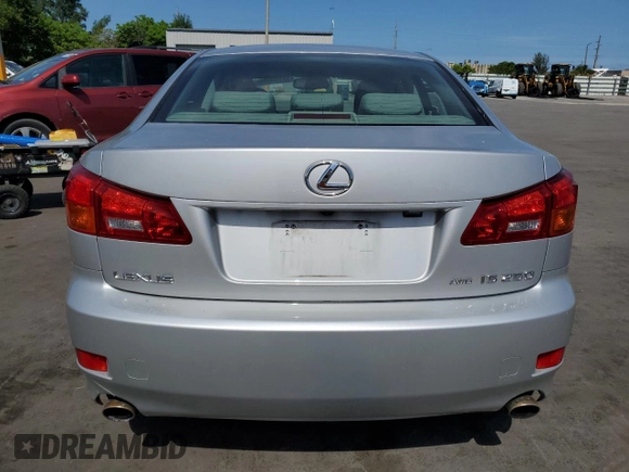 2006 Lexus IS 250 with VIN JTHCK262X62006914, listed as a Copart auction lot 59180695 with 56,921 mi miles and Clean title. Bid and sale history available at DreamBid. Image 6.