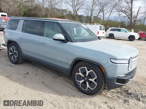 2024 Rivian R1S Adventure with VIN 7PDSGBBA1RN040036, listed as a IAAI auction lot 41694635 with 13,855 mi miles. Bid and sale history available at carsss.com. Image 1.