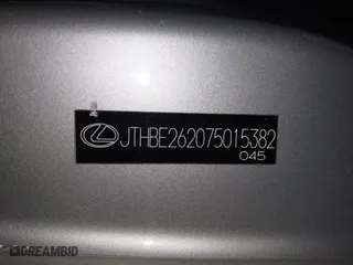 2007 Lexus IS 350 with VIN JTHBE262075015382, listed as a IAAI auction lot 42059352 with 141,993 mi miles. Bid and sale history available at carsss.com. Image 19.