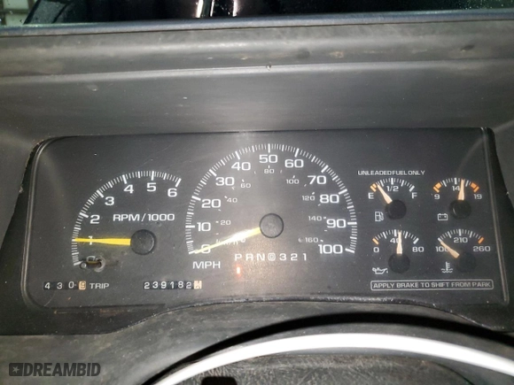 1995 Chevrolet C/K 1500 with VIN 2GCEC19K4S1256009, listed as a Copart auction lot 89394615 with 239,182 mi miles and Non Repairable. Bid and sale history available at carsss.com. Image 9.