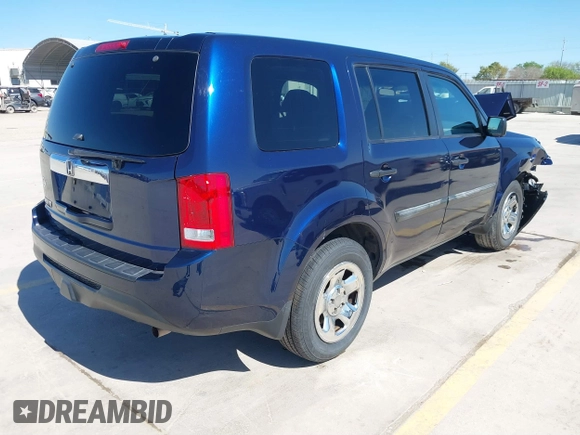 2015 Honda Pilot LX with VIN 5FNYF3H23FB007463, listed as a IAAI auction lot 41847626 with 151,732 mi miles and . Bid and sale history available at carsss.com. Image 4.