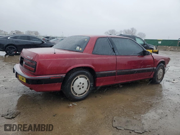 1989 Buick Regal with VIN 2G4WB14T0K1452712, listed as a Copart auction lot 86202844 with 165,184 mi miles and Salvage Title. Bid and sale history available at DreamBid. Image 3.