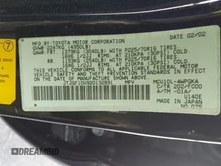 2002 Lexus RX 300 with VIN JTJGF10U920132891, listed as a IAAI auction lot 42787696 with 154,126 mi miles and . Bid and sale history available at DreamBid. Image 9.