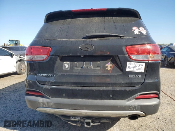2016 Kia Sorento EX with VIN 5XYPH4A53GG008851, listed as a Copart auction lot 49667845 with 187,951 mi miles and Clean Title. Bid and sale history available at carsss.com. Image 6.