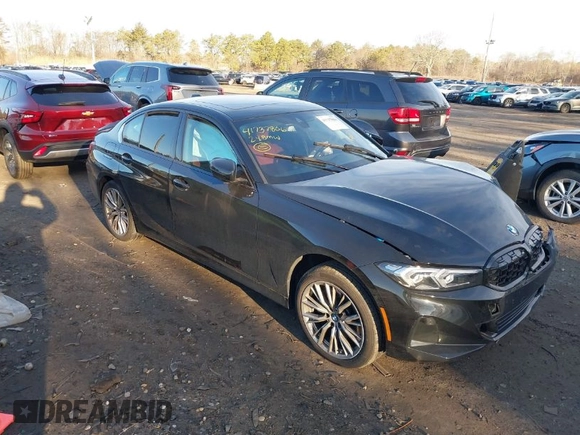 2024 BMW 3 Series 330i xDrive with VIN 3MW89FF03R8E61986, listed as a IAAI auction lot 41737806 with 10,566 mi miles. Bid and sale history available at carsss.com. Image 1.