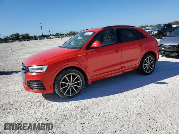 2017 Audi Q3 Prestige with VIN WA1GCCFSXHR006843, listed as a Copart auction lot 45033673 with 0 mi miles. Bid and sale history available at carsss.com. Image 1.