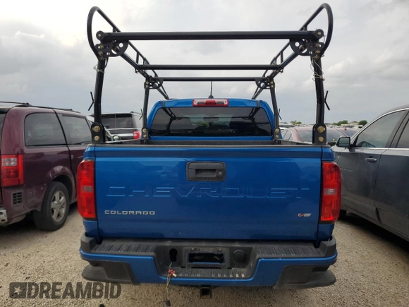 2022 Chevrolet Colorado 4WD LT with VIN 1GCGTCEN1N1225623, listed as a Copart auction lot 47280025 with 56,422 mi miles and Salvage Title. Bid and sale history available at carsss.com. Image 6.