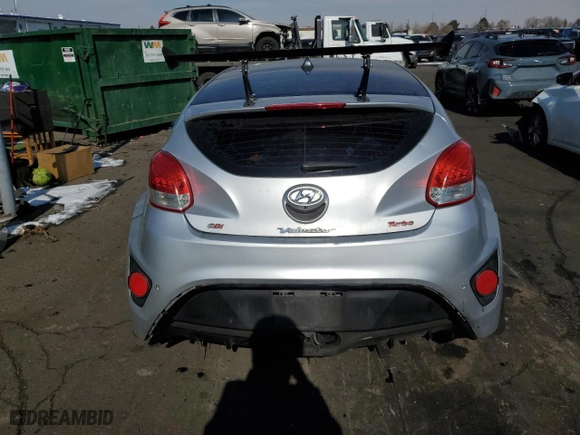 2013 Hyundai Veloster Turbo w/Black Int with VIN KMHTC6AE6DU106299, listed as a Copart auction lot 46308675 with 152,911 mi miles and Salvage Title. Bid and sale history available at carsss.com. Image 6.