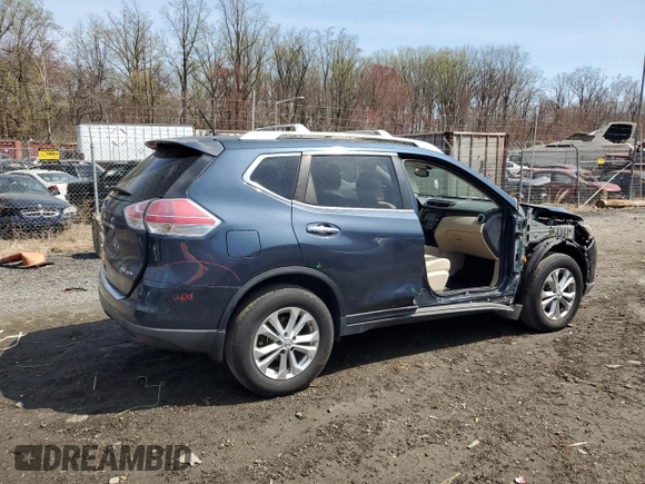 2016 Nissan Rogue SV with VIN KNMAT2MVXGP667494, listed as a Copart auction lot 50709485 with 70,187 mi miles and Salvage Title. Bid and sale history available at carsss.com. Image 3.