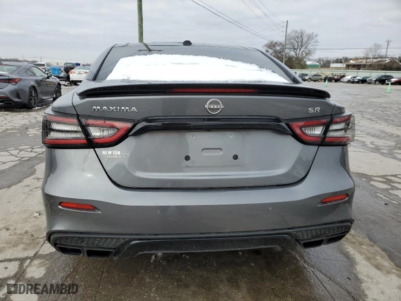 2023 Nissan Maxima SR with VIN 1N4AA6EV4PC513887, listed as a Copart auction lot 45767395 with 17,741 mi miles and Salvage Title. Bid and sale history available at carsss.com. Image 6.