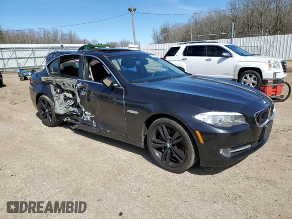 2013 BMW 5 Series 535i xDrive with VIN WBAFU7C54DDU71501, listed as a Copart auction lot 48206915 with 121,208 mi miles and Salvage Title. Bid and sale history available at carsss.com. Image 4.