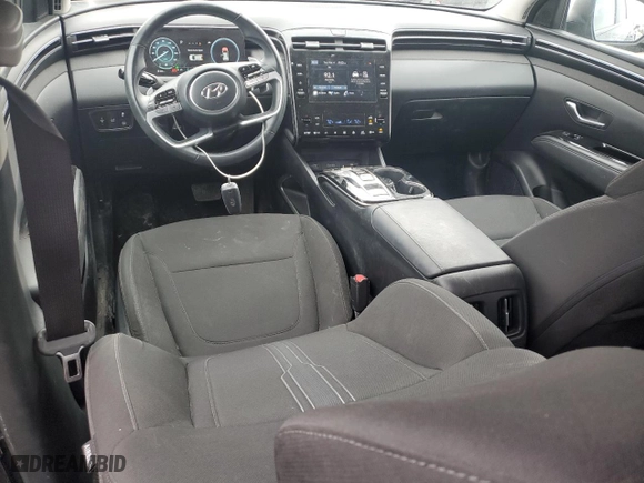 2022 Hyundai Tucson Hybrid SEL Convenience with VIN KM8JFCA13NU049605, listed as a Copart auction lot 46812695 with 43,756 mi miles and Salvage Title. Bid and sale history available at carsss.com. Image 8.