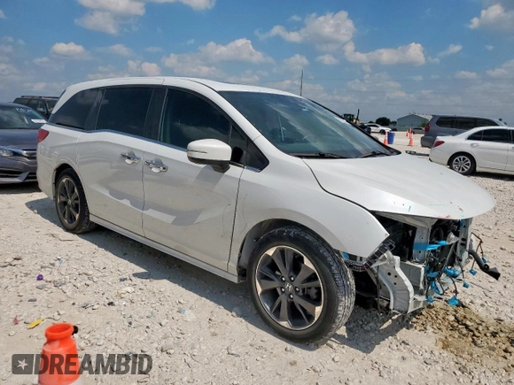 2022 Honda Odyssey Elite с VIN 5FNRL6H99NB057388, выставлен на аукционе Copart как лот 58220605 с пробегом 34 469 миль миль и Списание • Salvage title. История ставок и продаж доступна на DreamBid. Изображение 4.