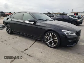 2019 BMW 7 Series 750i with VIN WBA7F0C58KGM24375, listed as a Copart auction lot 73192983 with 0 mi miles. Bid and sale history available at carsss.com. Image 4.