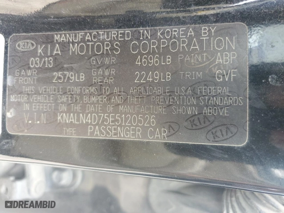 2014 Kia Cadenza Premium with VIN KNALN4D75E5120526, listed as a Copart auction lot 47042555 with 132,230 mi miles and Salvage Title. Bid and sale history available at carsss.com. Image 12.