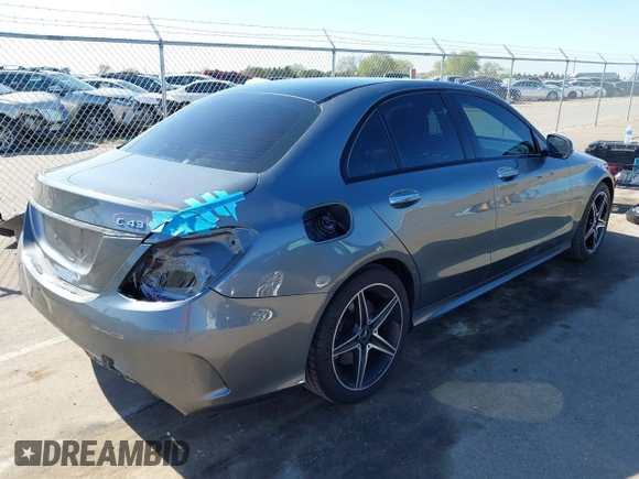 2018 Mercedes-Benz C 43 AMG with VIN 55SWF6EBXJU265001, listed as a IAAI auction lot 42184097 with 50,800 mi miles and . Bid and sale history available at DreamBid. Image 4.