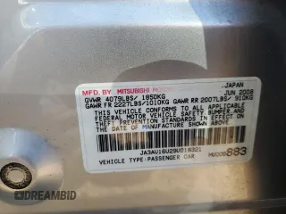 2009 Mitsubishi Lancer DE with VIN JA3AU16U29U018321, listed as a Copart auction lot 55374914 with 147,694 mi miles and Salvage Title. Bid and sale history available at carsss.com. Image 12.