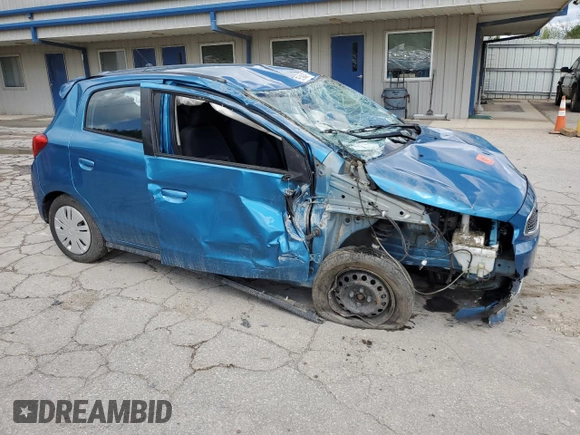 2019 Mitsubishi Mirage ES z VIN ML32A3HJ6KH009992, wystawiony jako Copart lot #55394765 z przebiegiem 26 158 mil mil oraz Szkoda całkowita • Salvage title. Historia ofert i sprzedaży dostępna na DreamBid. Obrazek 4.