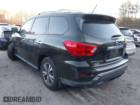 2017 Nissan Pathfinder SV with VIN 5N1DR2MM4HC630884, listed as a IAAI auction lot 41238925 with 114,622 mi miles. Bid and sale history available at carsss.com. Image 3.