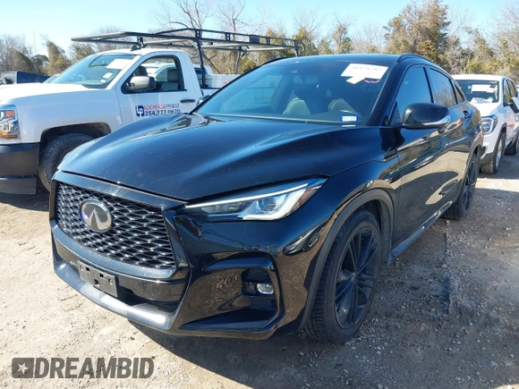 2023 Infiniti QX55 Luxe with VIN 3PCAJ5JR2PF105579, listed as a IAAI auction lot 41478285 with 56,943 mi miles and . Bid and sale history available at DreamBid. Image 17.
