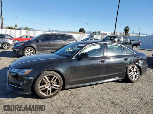 2016 Audi A6 2.0T Premium with VIN WAUFFAFC6GN037662, listed as a Copart auction lot 38160943 with 49,249 mi miles. Bid and sale history available at carsss.com. Image 1.